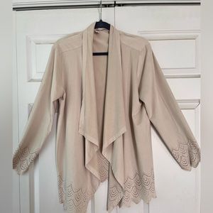 Krazy Kat Open front jacket cardigan with cut-out design size XL